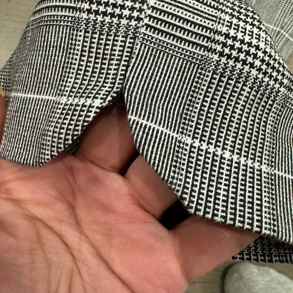 Banana Republic Plaid Black White Ankle Elastic Waist Pants Size Medium - Picture 3 of 7
